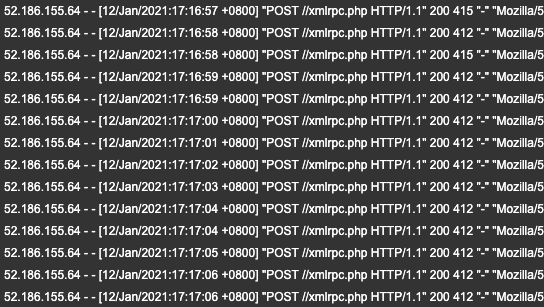 为什么总有POST 请求 到你的 /xmlrpc.php 页面？之wp程序用户名暴露