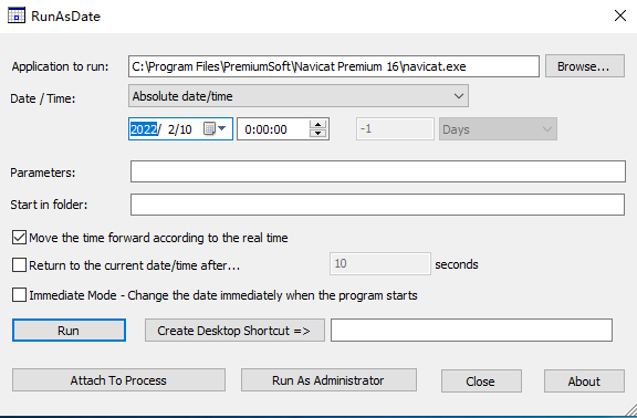 RunAsDate.exe一款可修改软件系统时间，实现软“破解”（含源码）